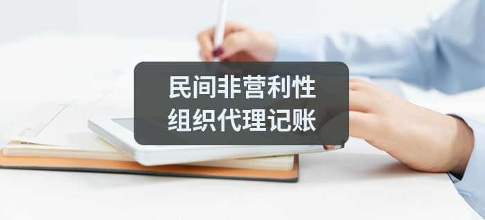 民间非盈利组织记账